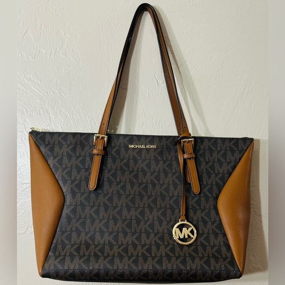 Michael Kors Black and Brown Tote Bag - Picture 1 of 6